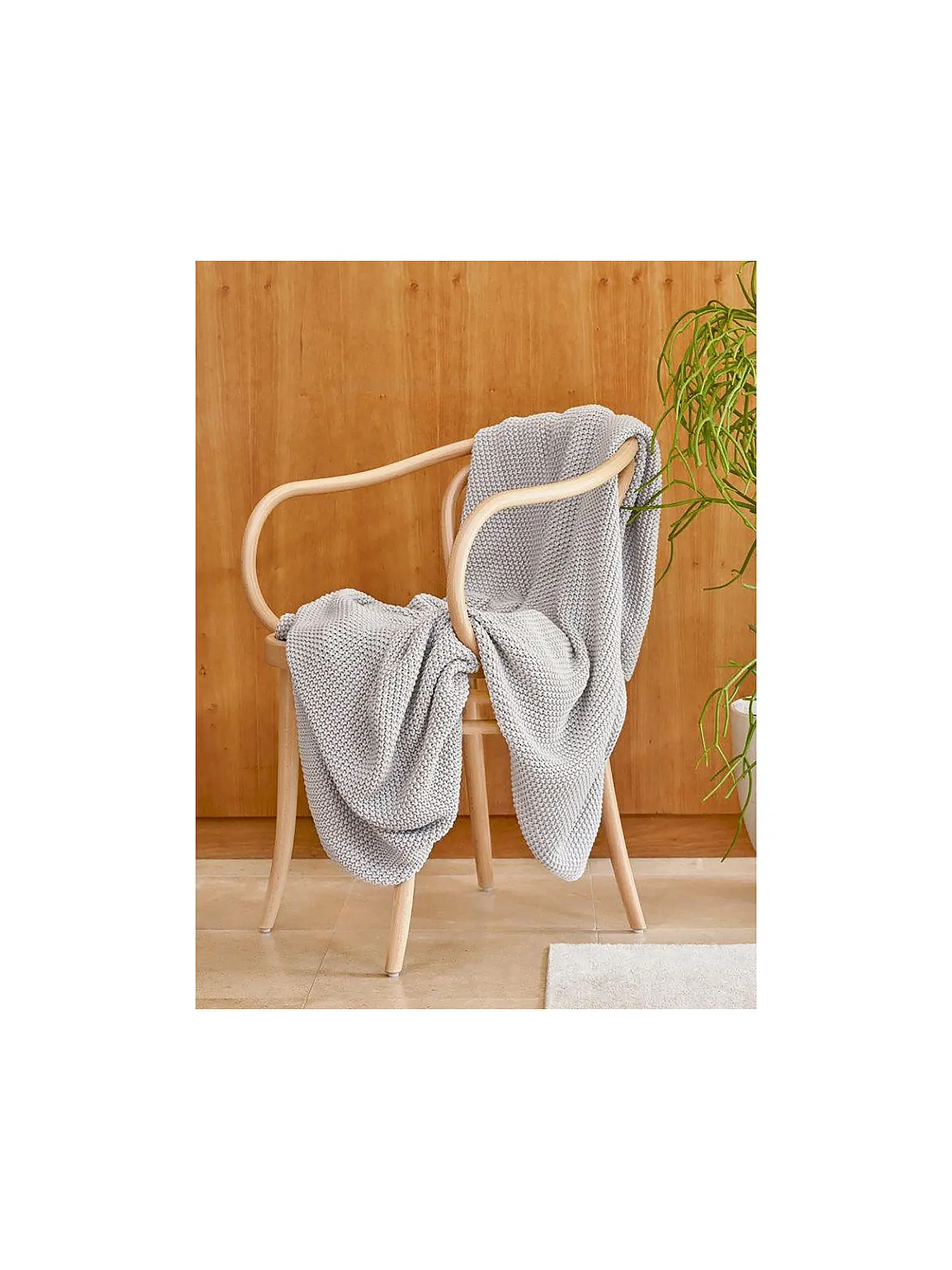 MARC O'POLO HOME | Wohndecke Nordic Knit 130x170cm (Silver) | 